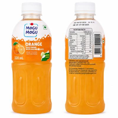MOGU MOGU ORANGE JUICE DRINK WITH NATA DE COCO - 320ml